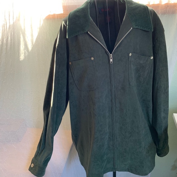 Velvet jacket, zip, long sleeve, green - Picture 3 of 10